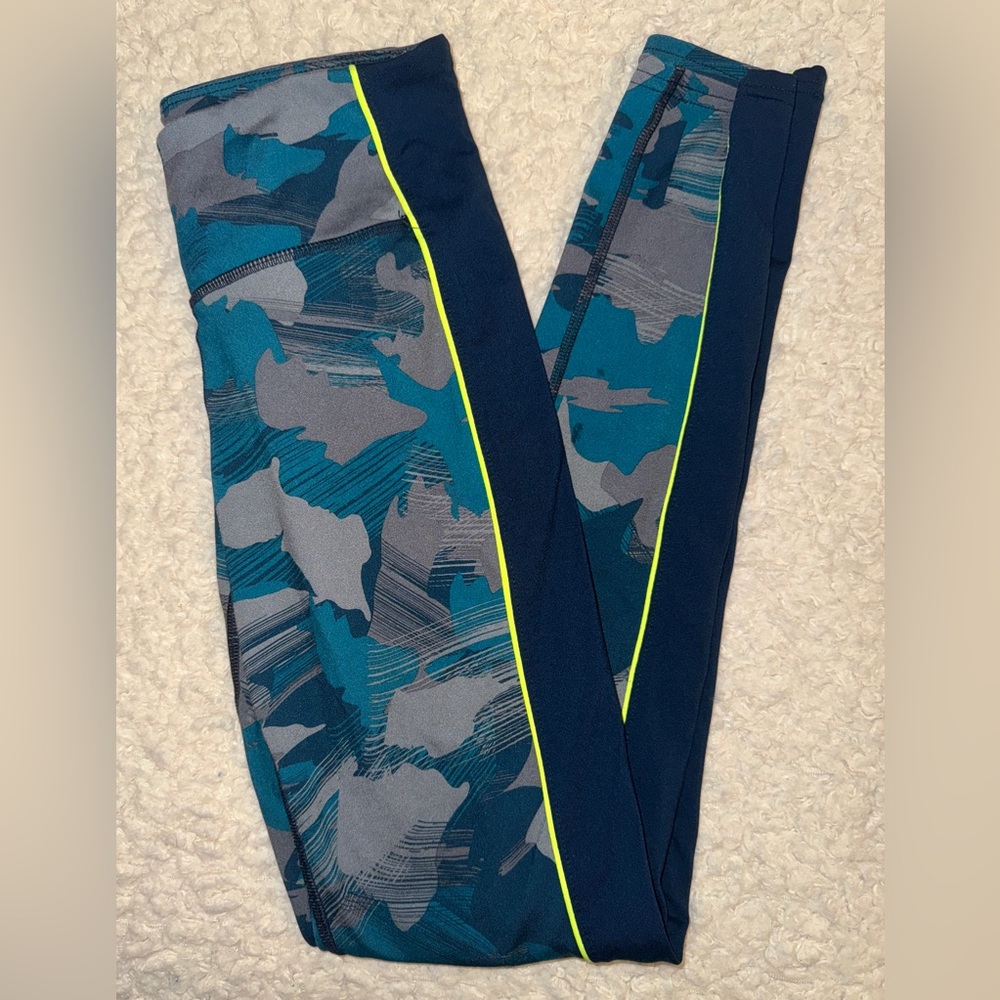 Gap Camouflage Leggings with Neon Accents
